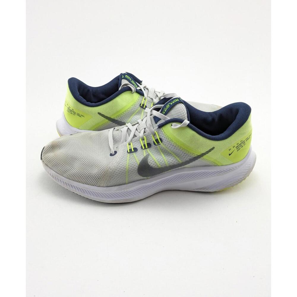 Mens Nike Quest 4 Gray‎ Volt Green Comfort Running Shoes DA1105-003 Size 10.5